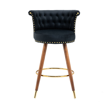 Swivel Bar Stools With Backrest Footrest ，with a Fixed Height of 360 Degrees