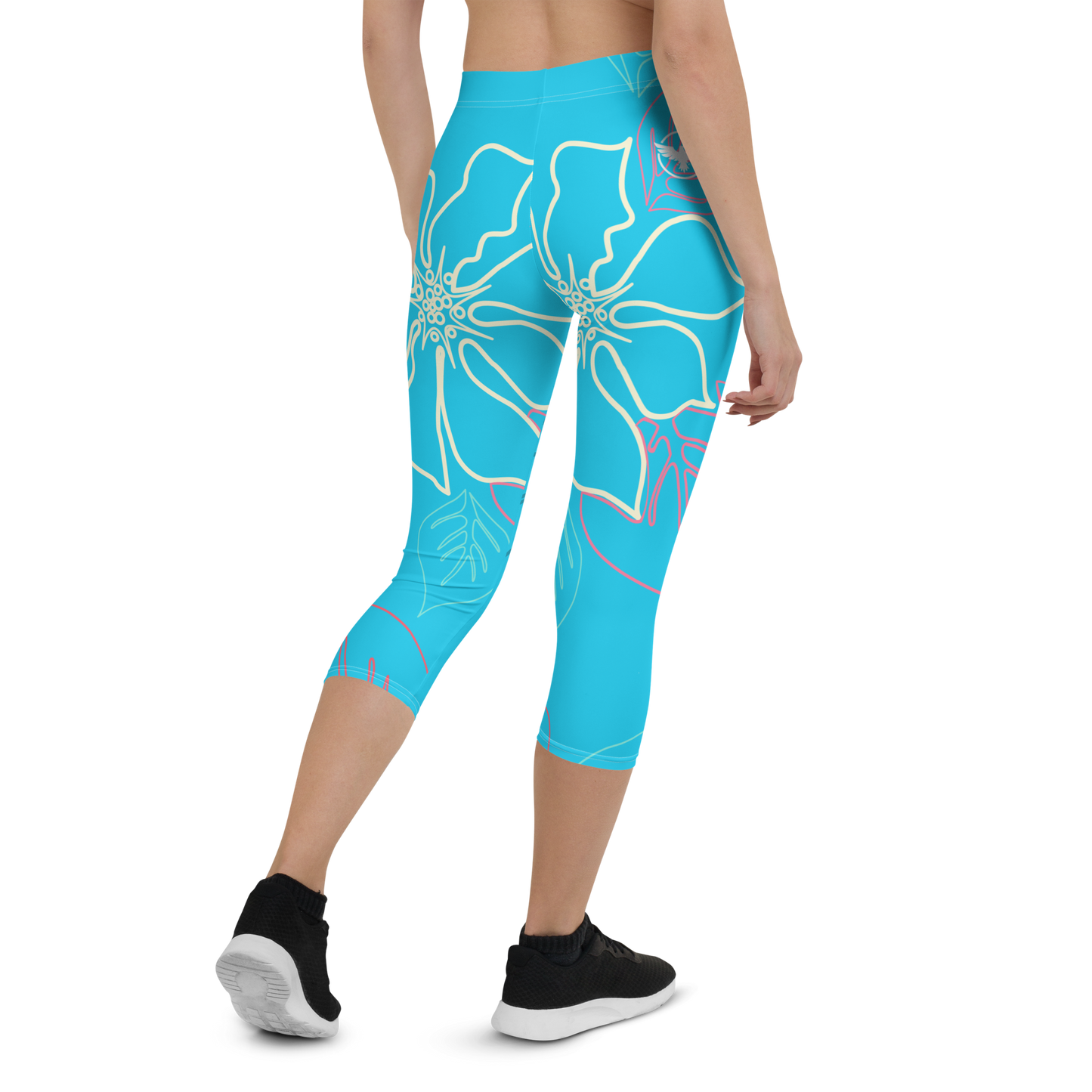Women's CoastFlex Baby Blue Aloha Capri Leggings