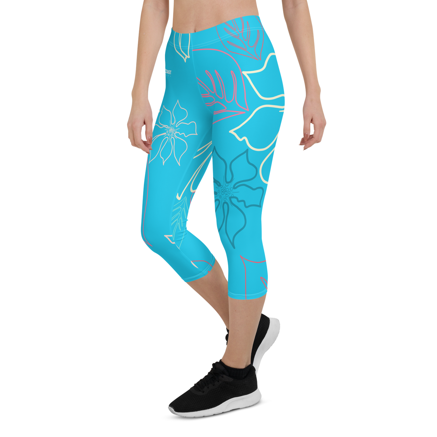 Women's CoastFlex Baby Blue Aloha Capri Leggings