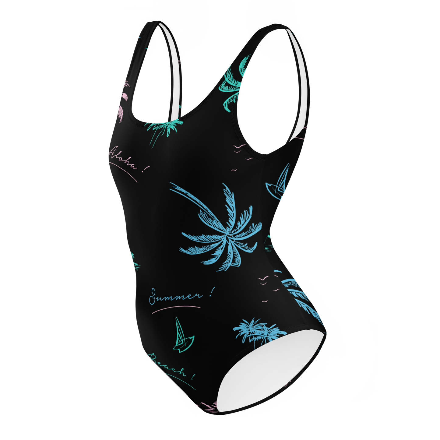 Summer Aloha One-Piece Swimsuit