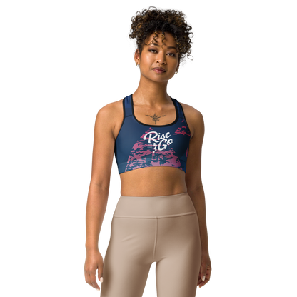 Moisture Wicking Victory Sports Bra (White & Black Piping)