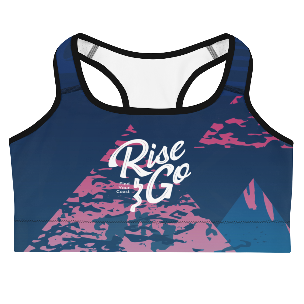 Moisture Wicking Victory Sports Bra (White & Black Piping)