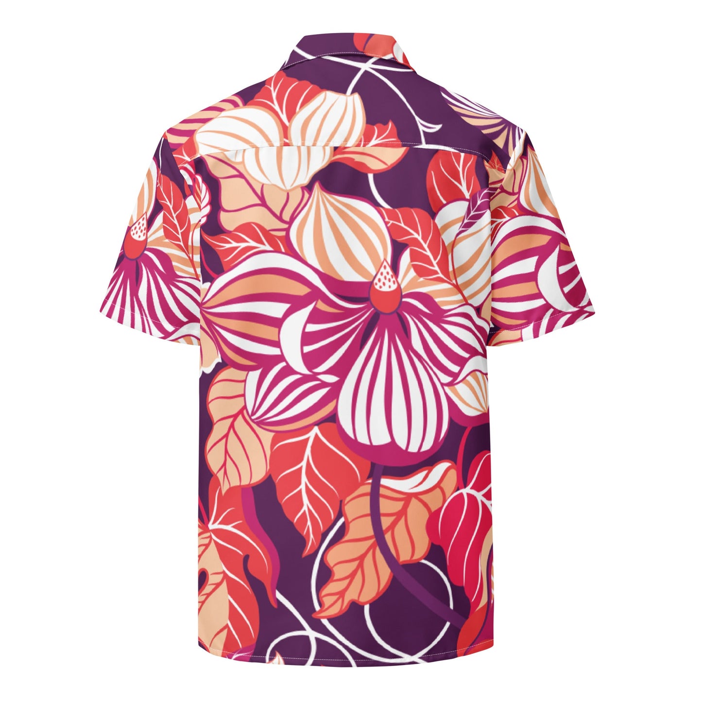 Carmine Floral Aloha Hawaiian Shirt
