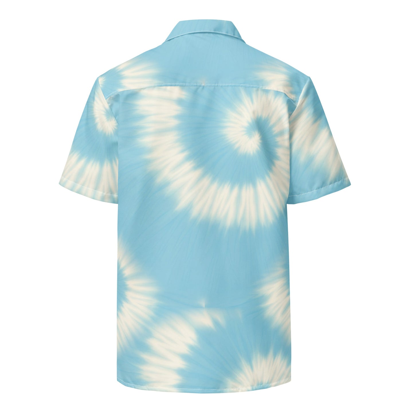 Creme Pastel Light Blue Tye Dye Unisex Button shirtUnisex Button Shirt