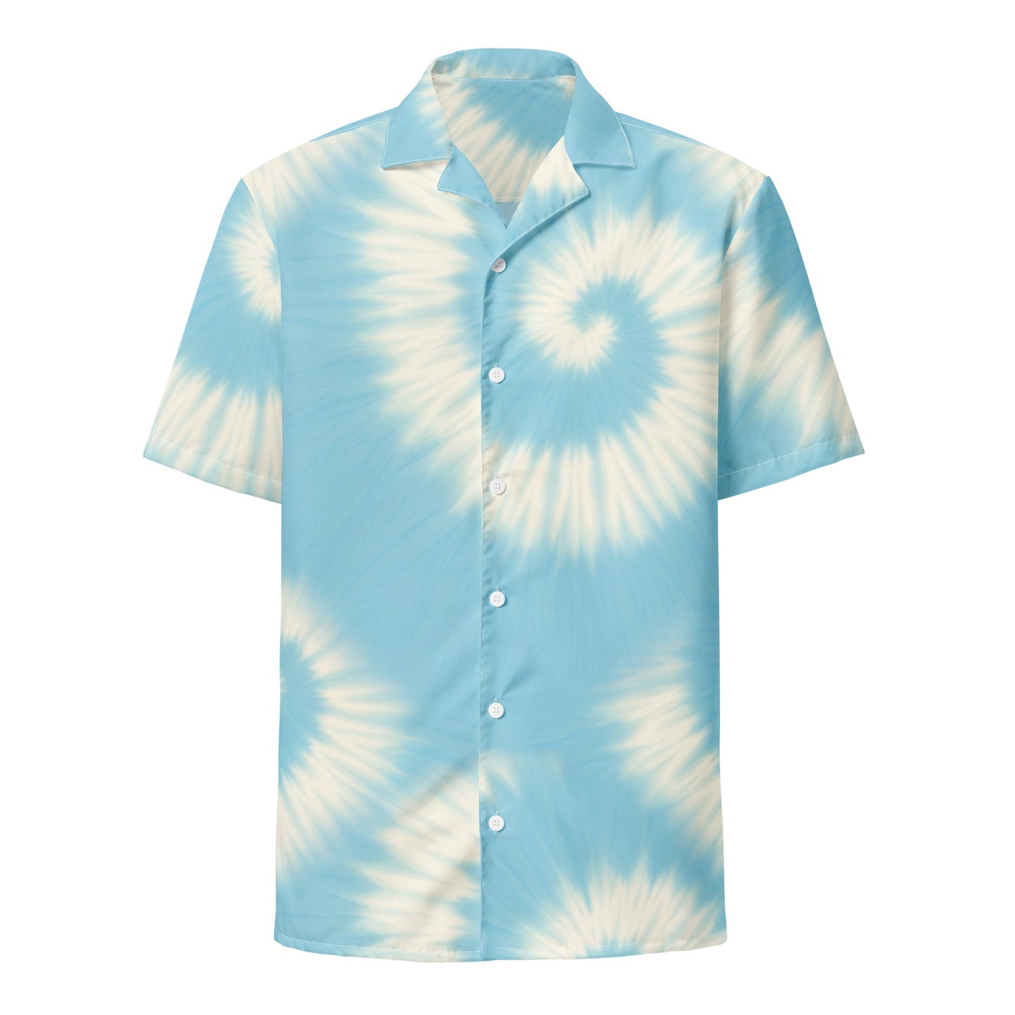 Creme Pastel Light Blue Tye Dye Unisex Button shirtUnisex Button Shirt