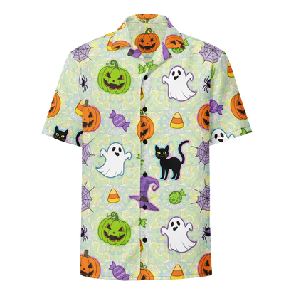 Colorful Halloween 1 Unisex Button Shirt