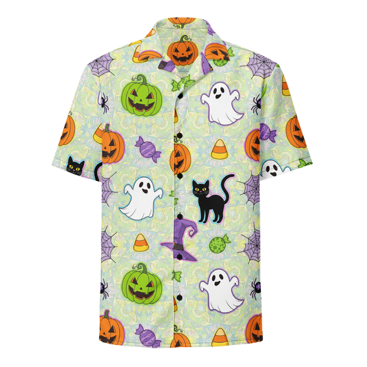 Colorful Halloween 1 Unisex Button Shirt