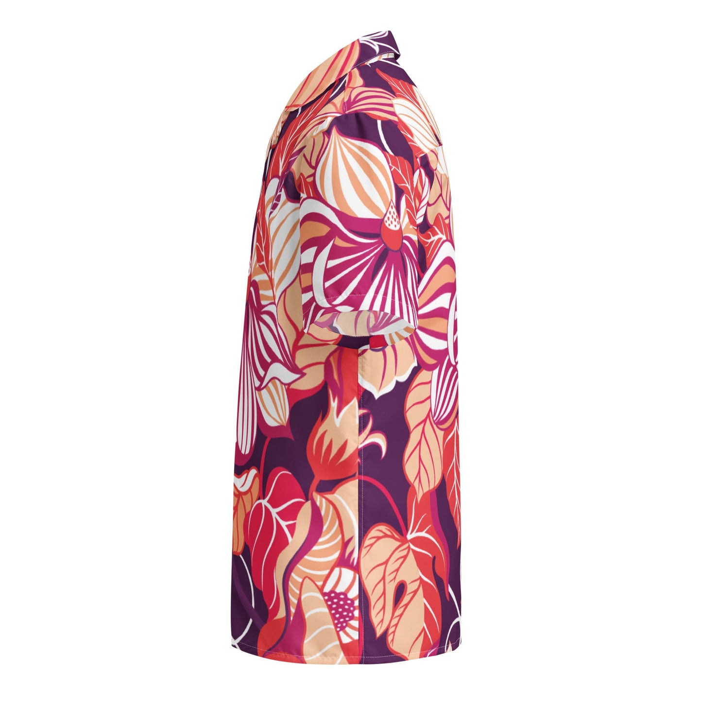 Carmine Floral Aloha Hawaiian Shirt