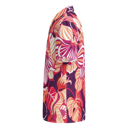 Carmine Floral Aloha Hawaiian Shirt