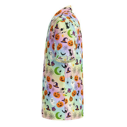 Colorful Halloween Pattern 2 Unisex Button Shirt
