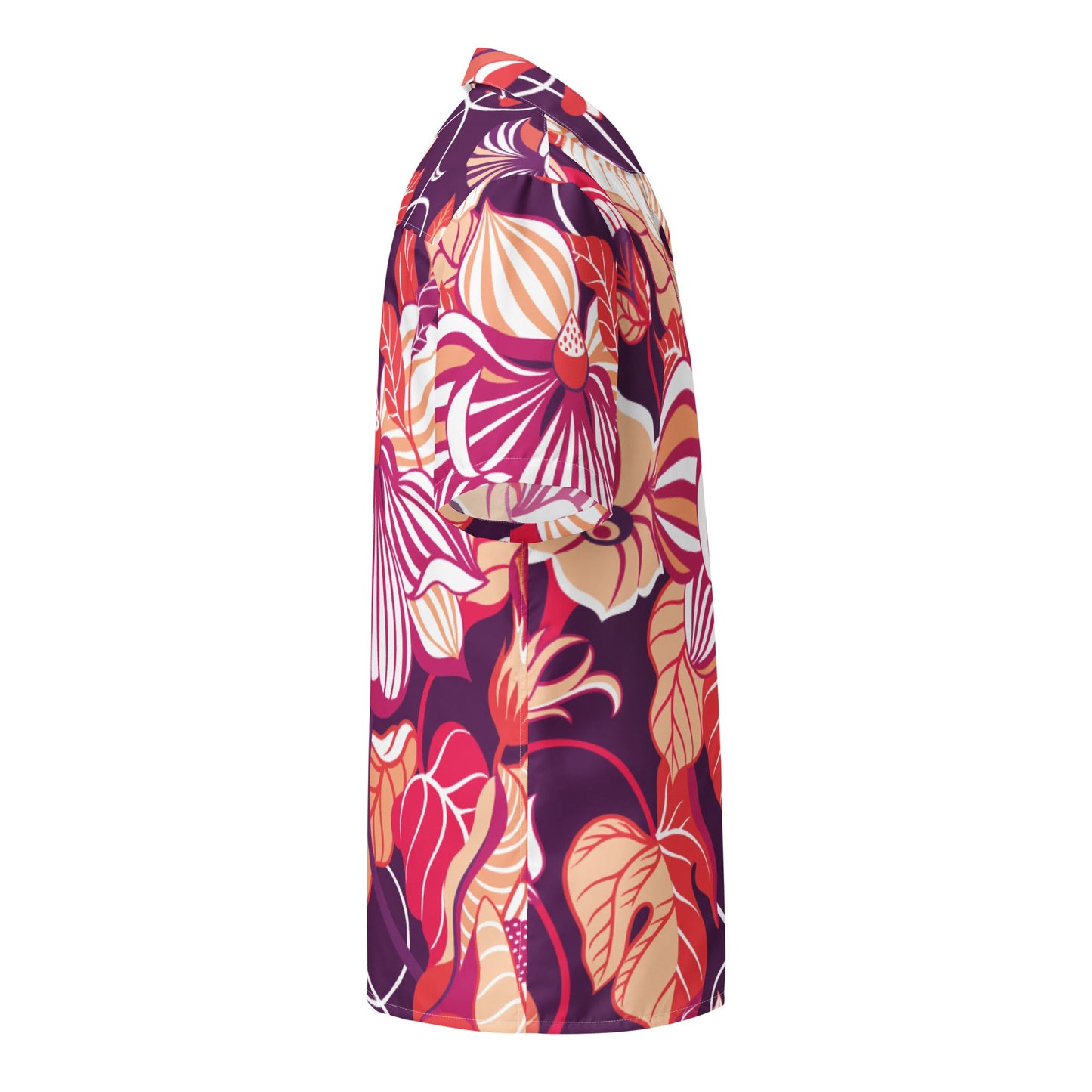 Carmine Floral Aloha Hawaiian Shirt