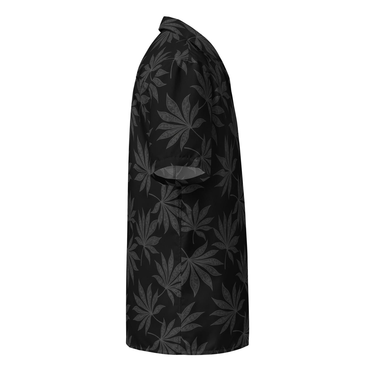 Ornate Black Palm Unisex Button Shirt