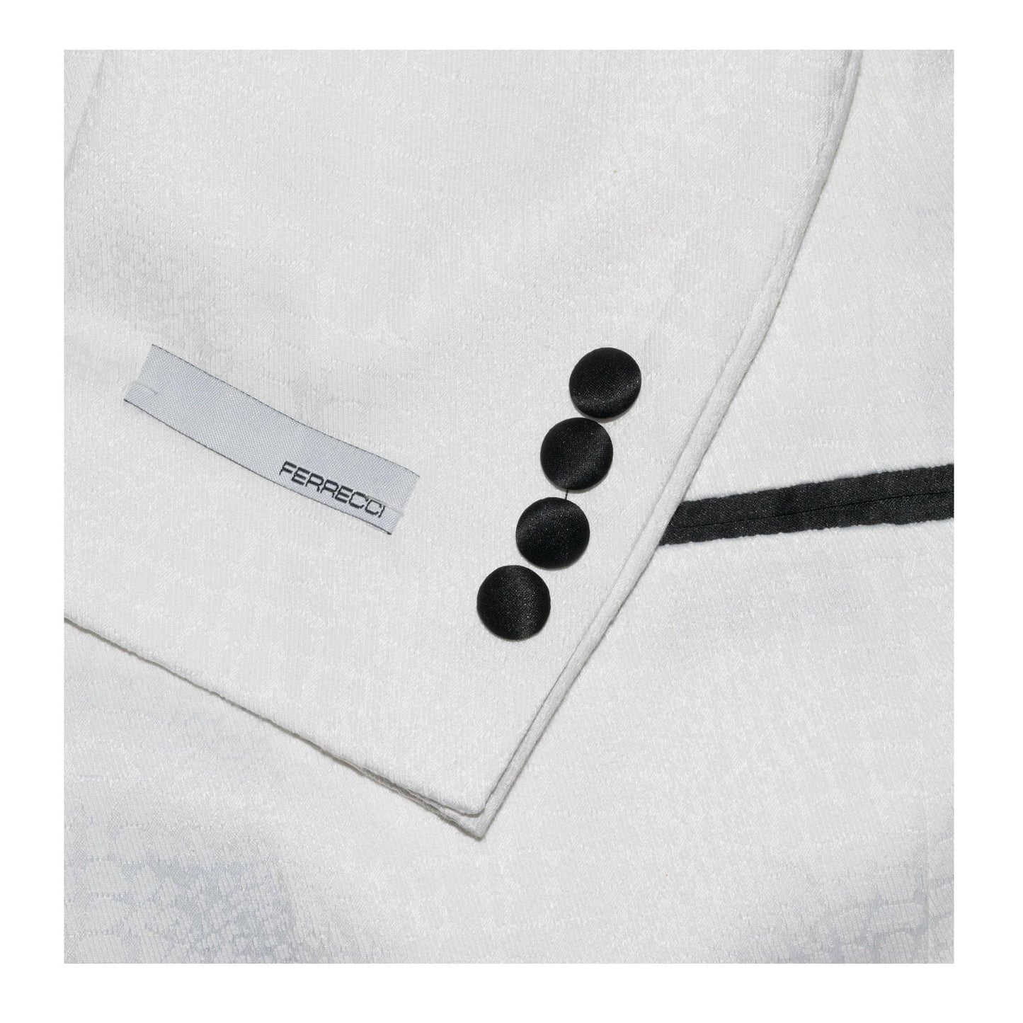 Ferrecci  Ash All White Snake Skin Tuxedo Blazer