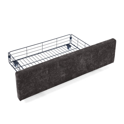 Queen Size Cushioned Bed, Comfortable Cushioned Bed Frame, Headboard and Solid Bed Frame - Beige (85 'X 66' X 36 ')