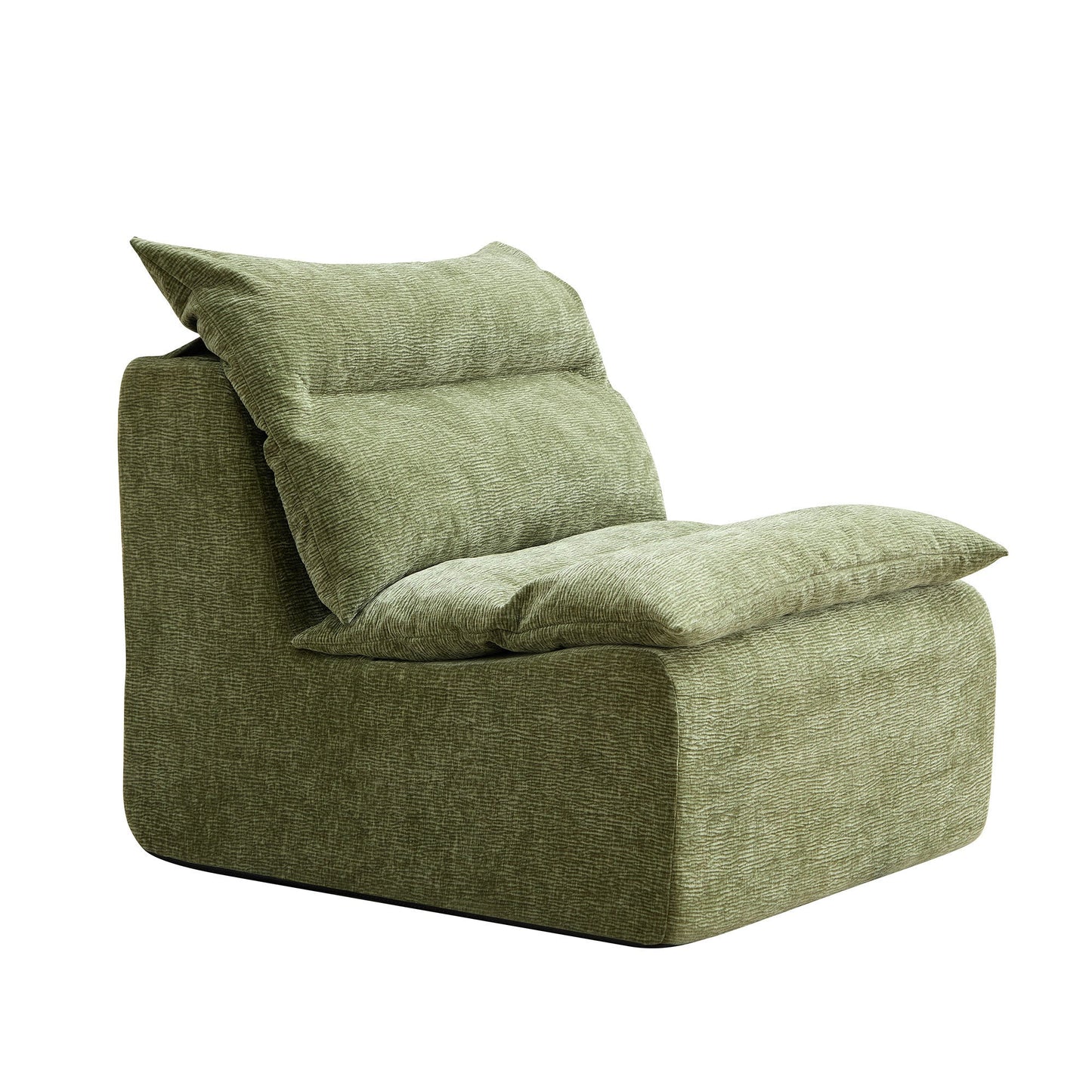 3 Seat Chair Sofa Lounge Chair With Backrest Fully Compressed Sofa Suitable for Living Room, Bedroom, Polyester,GREEN