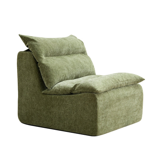 3 Seat Chair Sofa Lounge Chair With Backrest Fully Compressed Sofa Suitable for Living Room, Bedroom, Polyester,GREEN