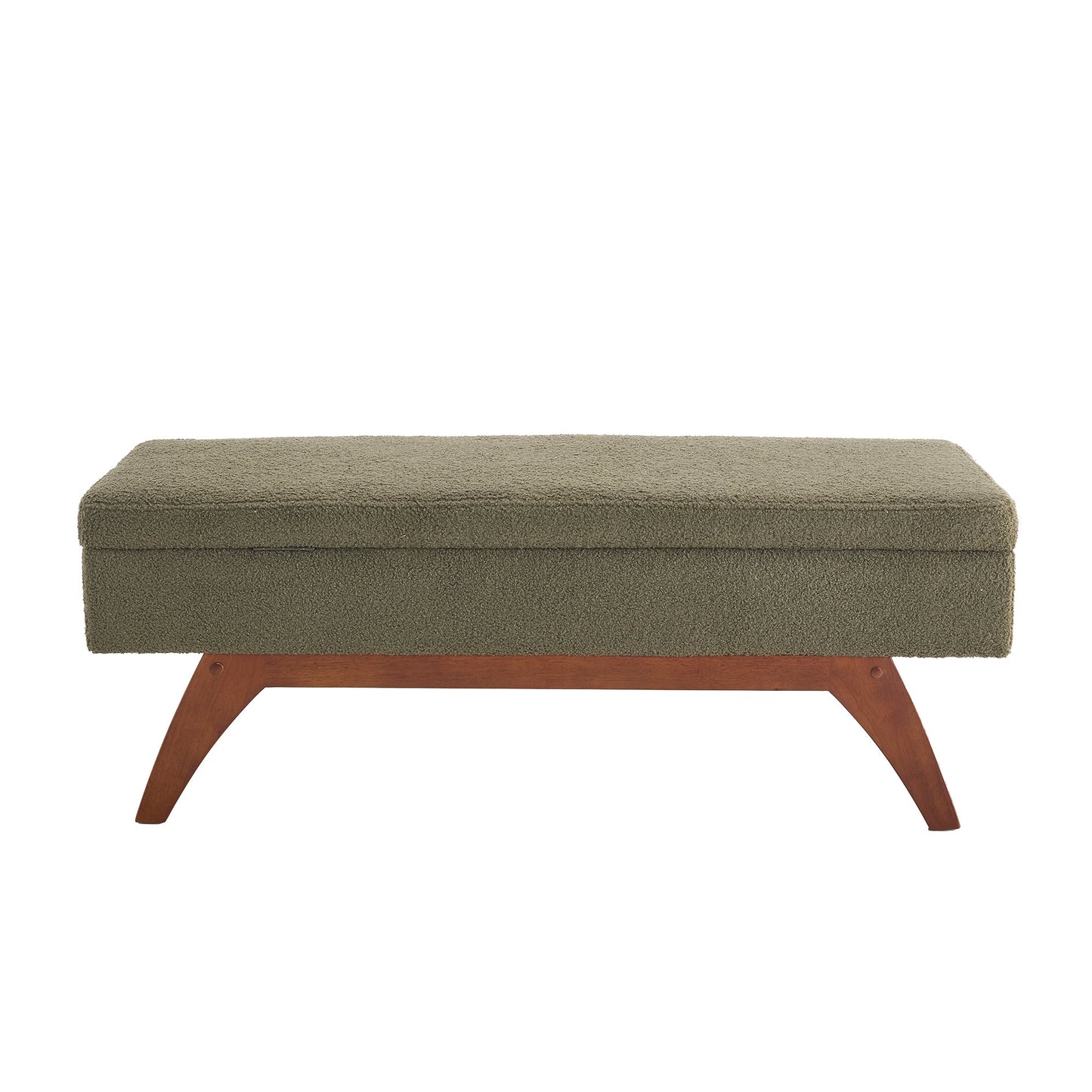 Teddy Wool Fabric, Solid Wood Feet for Solid Weighing, and Bed End Stool With Storage Function
