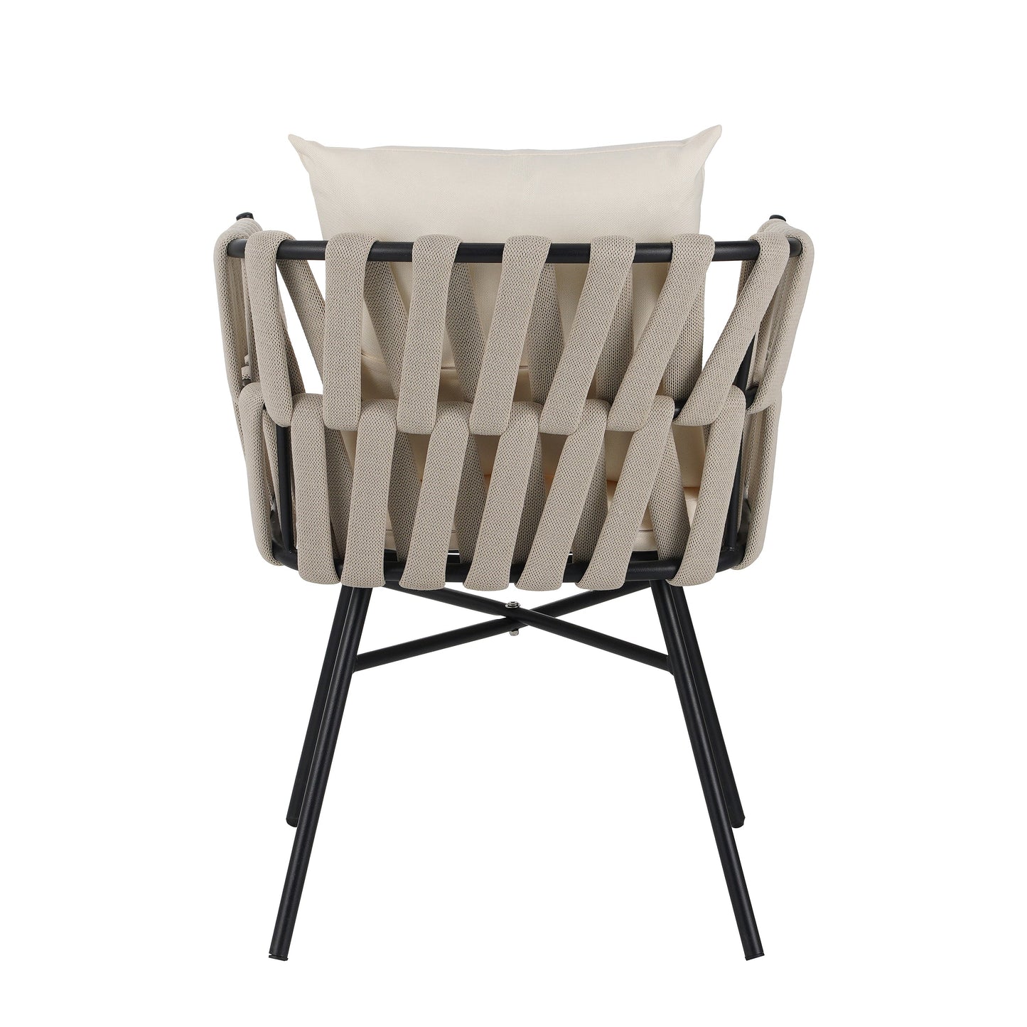 Discover Unmatched Flexibility in Alfresco Dining With Six Creatively Arranged Chairs Made of Polyester Woven Tape and A