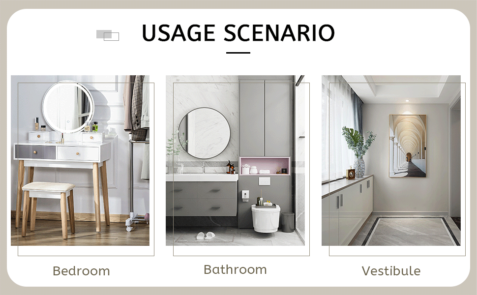 A White MDF Material Mirror Cabinet, Bathroom Mirror,  MDF Material Mirror Cabinet,a Separate Wall Mounted Bathroom Mirr