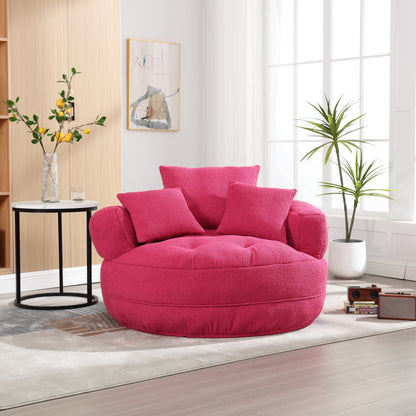 Chenille Sponge Single Sofa,No Assembly Required,Fluffy Modern Sleeper Chair for Living Room, Bedroom, Lounge and Projec
