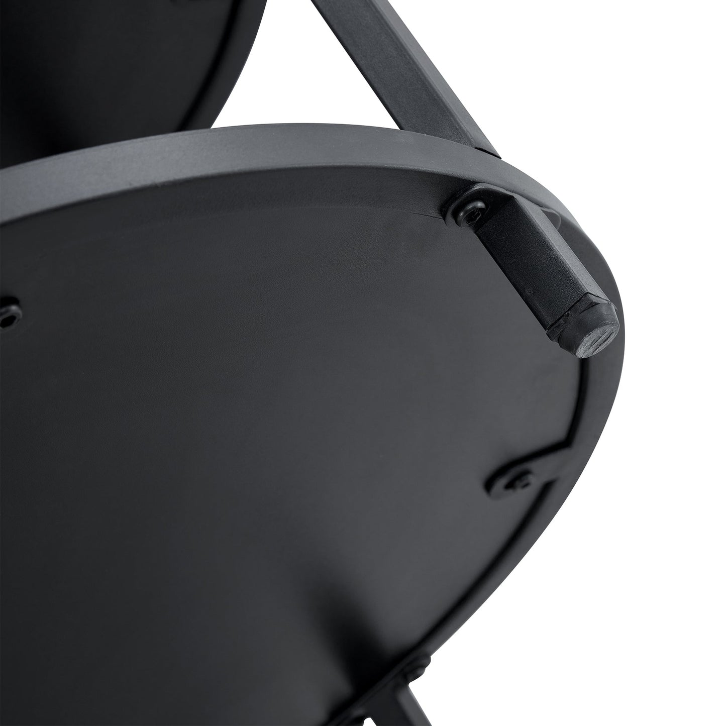 Table and Chair set.A 47.3-Inch Diameter Modern Splicing Circular Dining Table - Double-Layer storage.Paired With 4 Blac