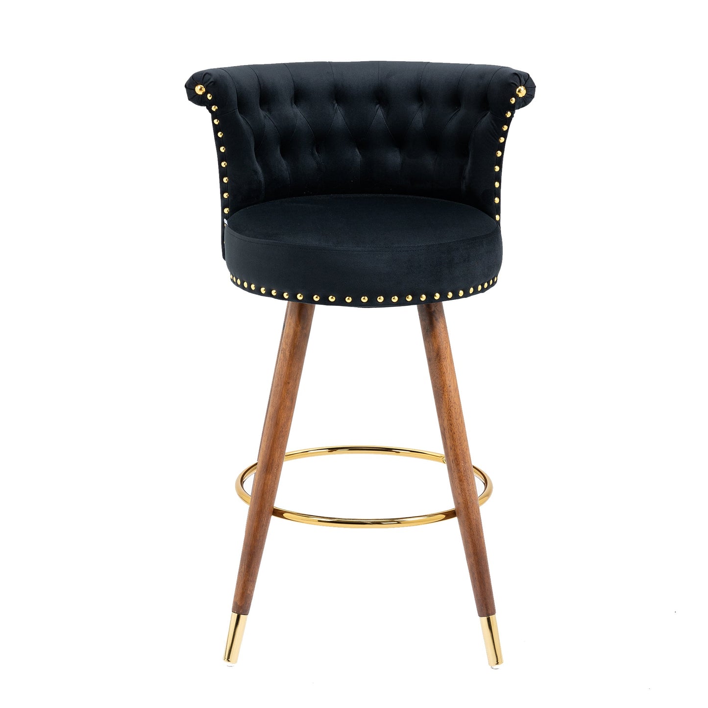 Swivel Bar Stools With Backrest Footrest ，with a Fixed Height of 360 Degrees