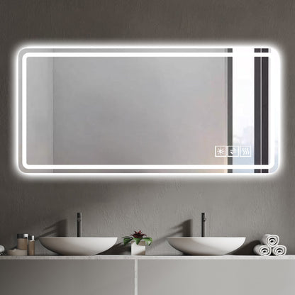 28*60inch LED Bathroom Vanity Mirror ,Wall Mirror,Anti-Fog, Dimmable,Shatter-Proof Tempered Glass,  Ideal for Bathroom W
