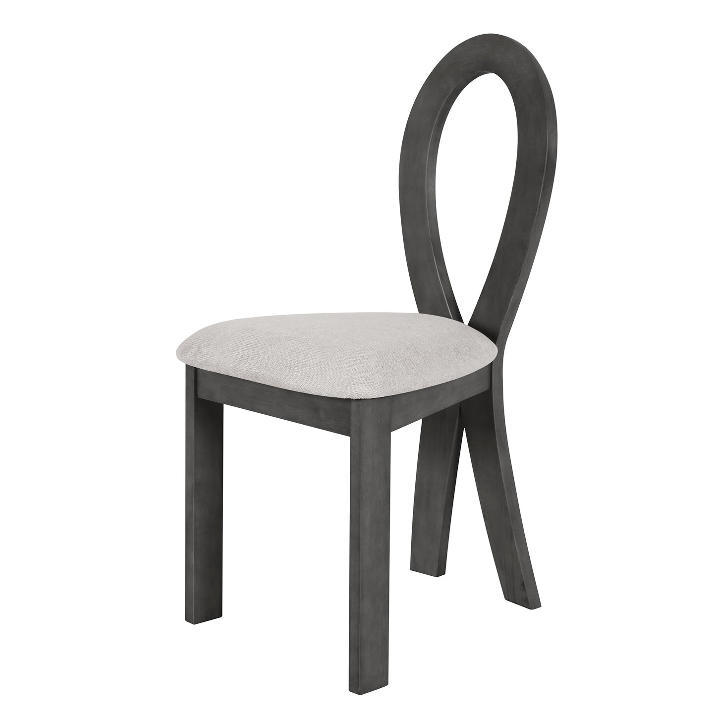 Modern 7-Piece Dining Table Set With Trestle Dining Table and 6 Upholstered Dining Chairs, Compact Kitchen Table Set For