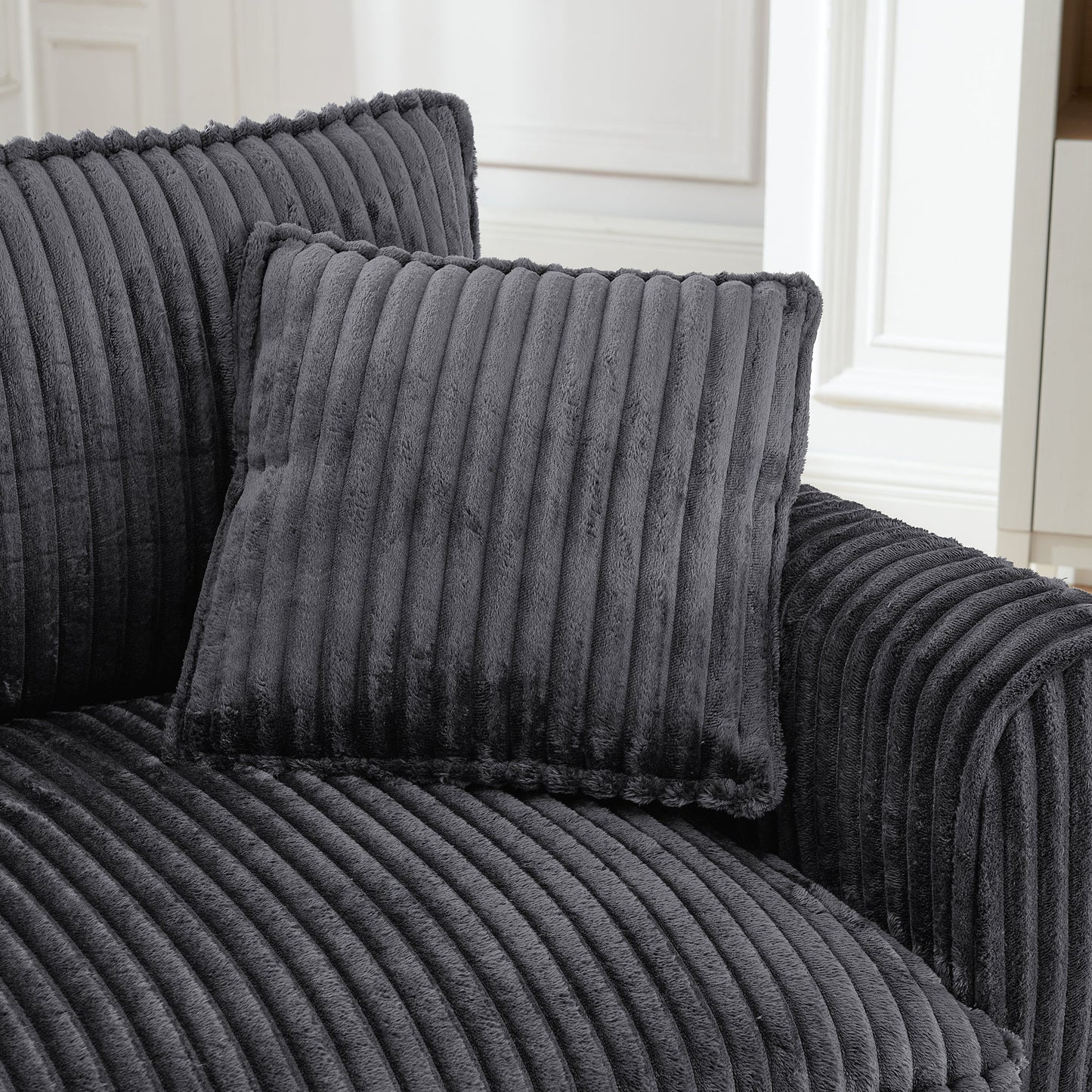 Lazy Sofa Chair, Comfortable Single-Person Sofa Chair, With a Backrest and Soft Seat Cushion, Having Armrests on Both Si