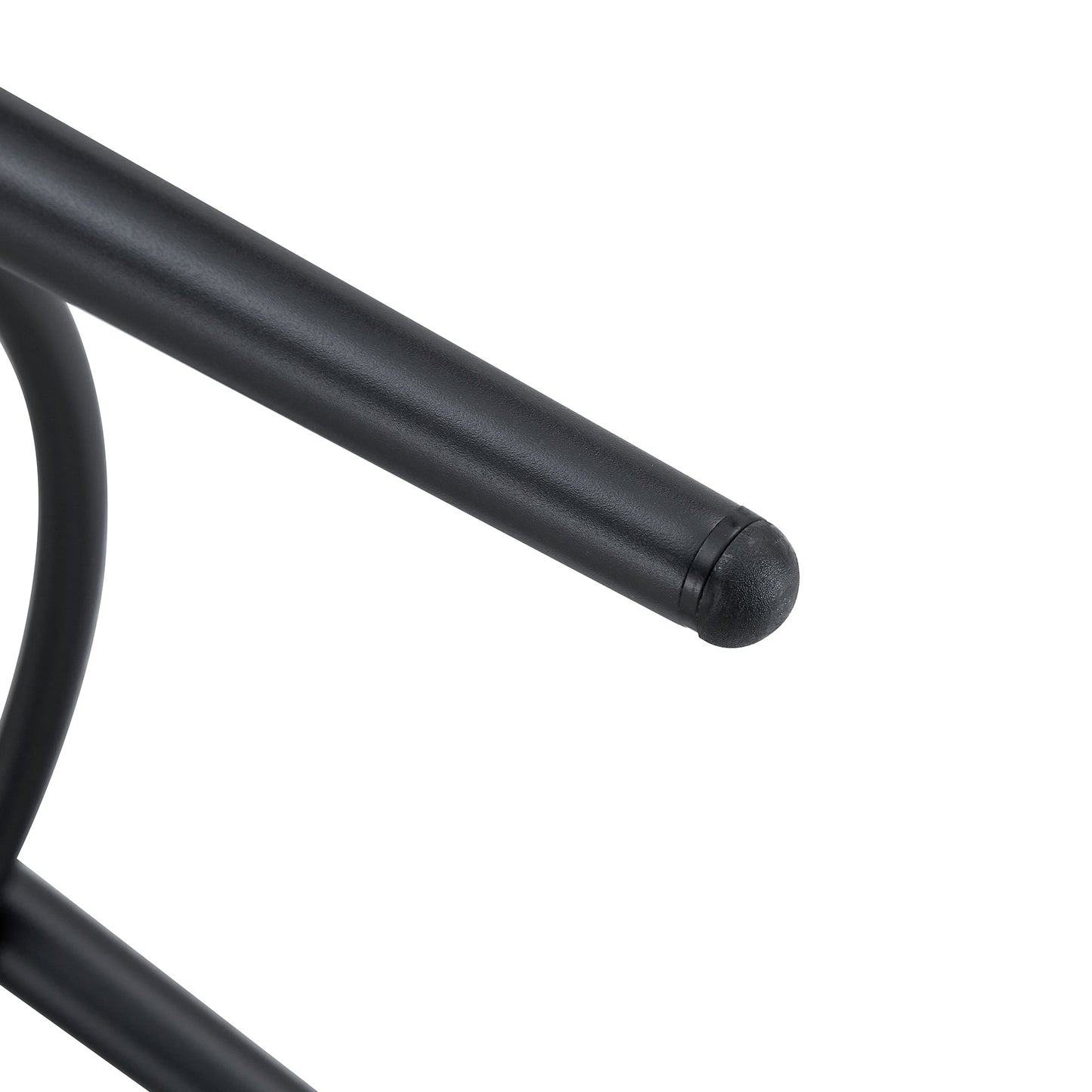 Stylish Ergonomic Bar Chairs Set With Black Breathable Cushions and Metal Legs, 35.5 Inches High, Pack of Two