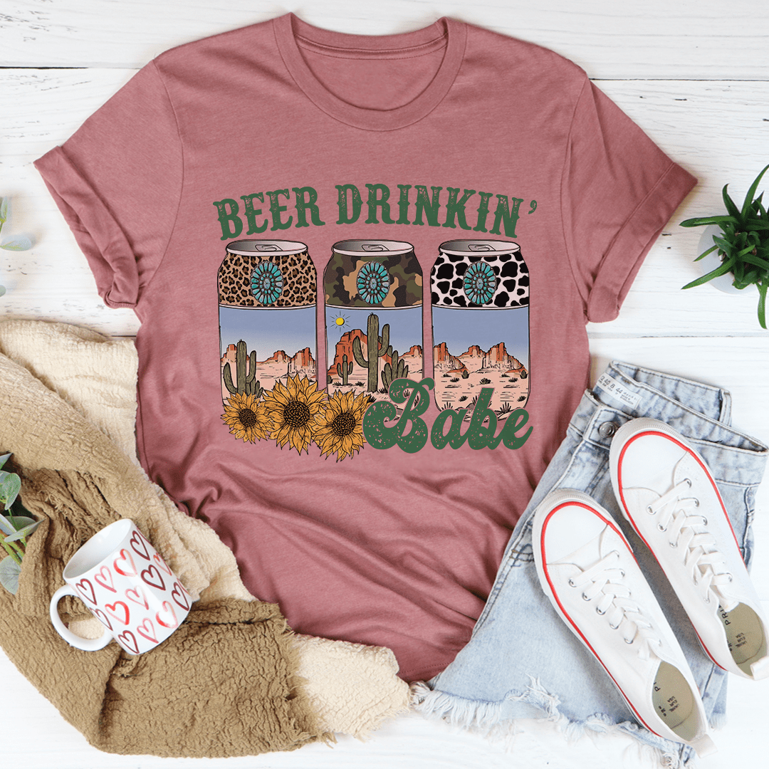 Beer Drinking Babe Tee
