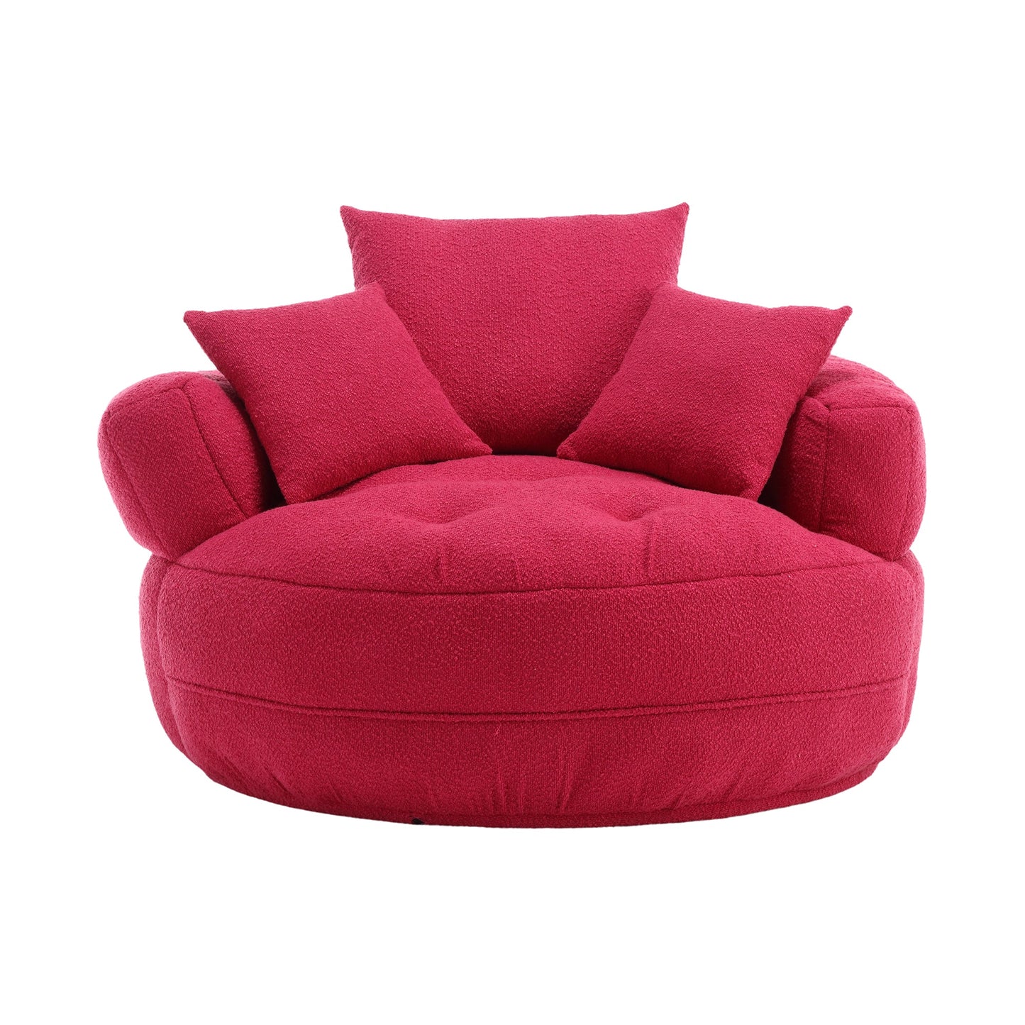 Chenille Sponge Single Sofa,No Assembly Required,Fluffy Modern Sleeper Chair for Living Room, Bedroom, Lounge and Projec
