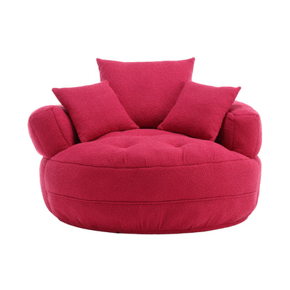 Chenille Sponge Single Sofa,No Assembly Required,Fluffy Modern Sleeper Chair for Living Room, Bedroom, Lounge and Projec