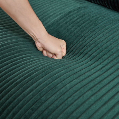 122.04 Inch Corduroy Upholstered Sectional Sofa With Right Facing Chaise for Living Room Office Corner Corduroy Modern S