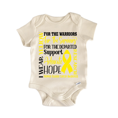 Bladder Cancer Awareness Yellow Ribbon - Baby Bodysuit