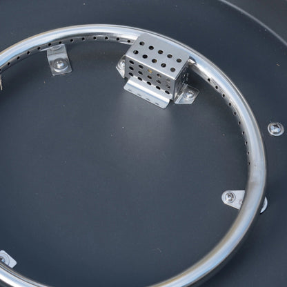 Outdoor 50000 BTU Propane Fire Pit, Dark Grey, With Tank Holder