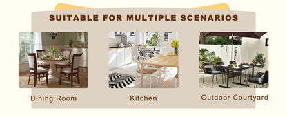 A 49.6 * 30 Inch Transparent Tempered Glass Dining Table With Rectangular Wood Color MDF Wood Grain Legs, Combining Simp