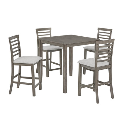 Dining Table, Bar Table and Chairs Set, 5 Piece Dining Table Set,Retro-Style Breakfast Table Set,for Living Room, Dining