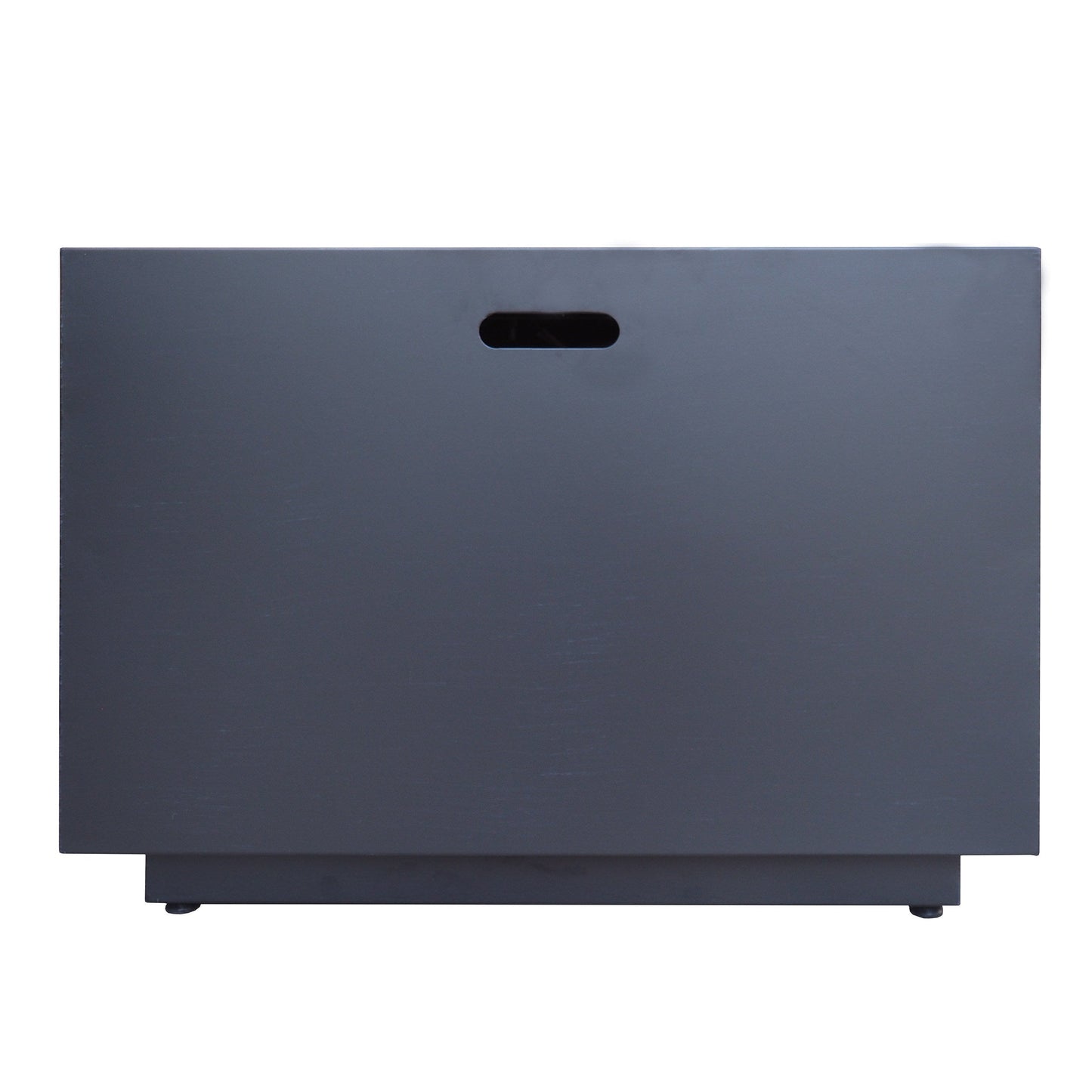 Outdoor Patio Propane Fire Pit 24'' H X 33'' W Square Iron Gas-Burning Fire Pit - 50,000 BTU, Tank in Side, Dark Grey