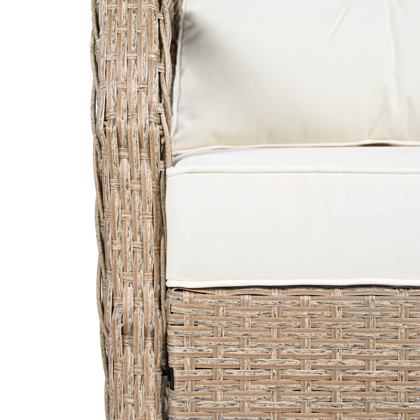 3-Piece Outdoor Chair&Table Set Chat Set 2-Person Rattan Seating Group With Two Swivel Chairs and a Square Table for Gar