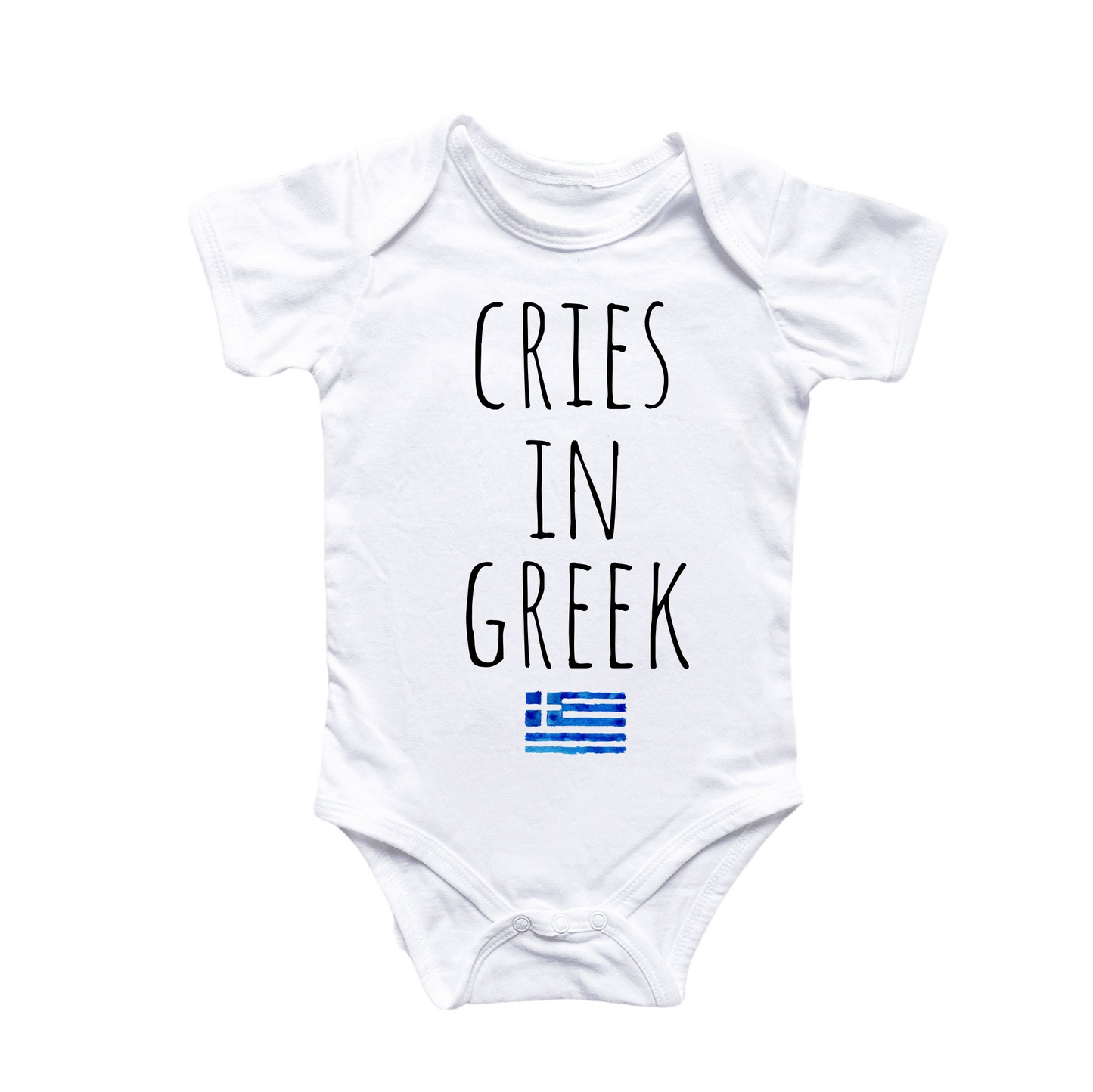Greek Greece Cry - Baby Boy Girl Clothes Infant Bodysuit Funny Cute Newborn