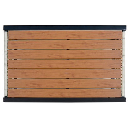 Multi-Person Outdoor Iron Sofa Set With a Table, Rattan Decoration, Waterproof, Rust-Proof, Suitable for Garden, Lawn Us