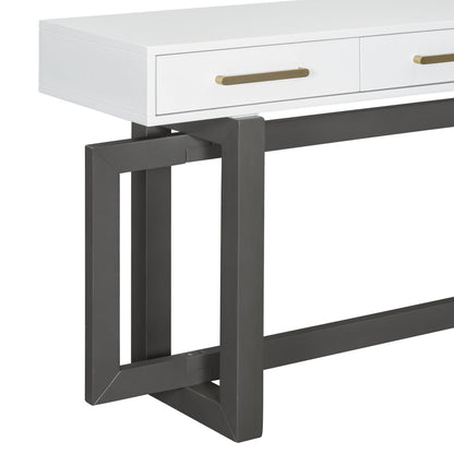 Elegant Console Table With Three Drawers, Extra Long Entryway Table for Entryway, Hallway, Living Room, Foyer, Corridor