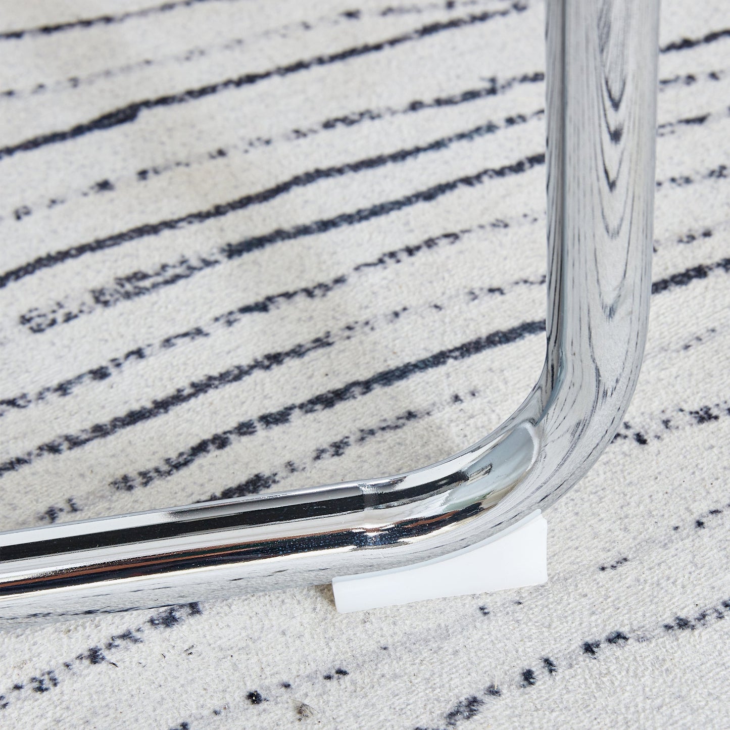 Table and Chair Set.63'x31.5x30' Black Marble-Patterned Slabs Tabletop With Stainless Steel Butterfly Legs.Paried With 4