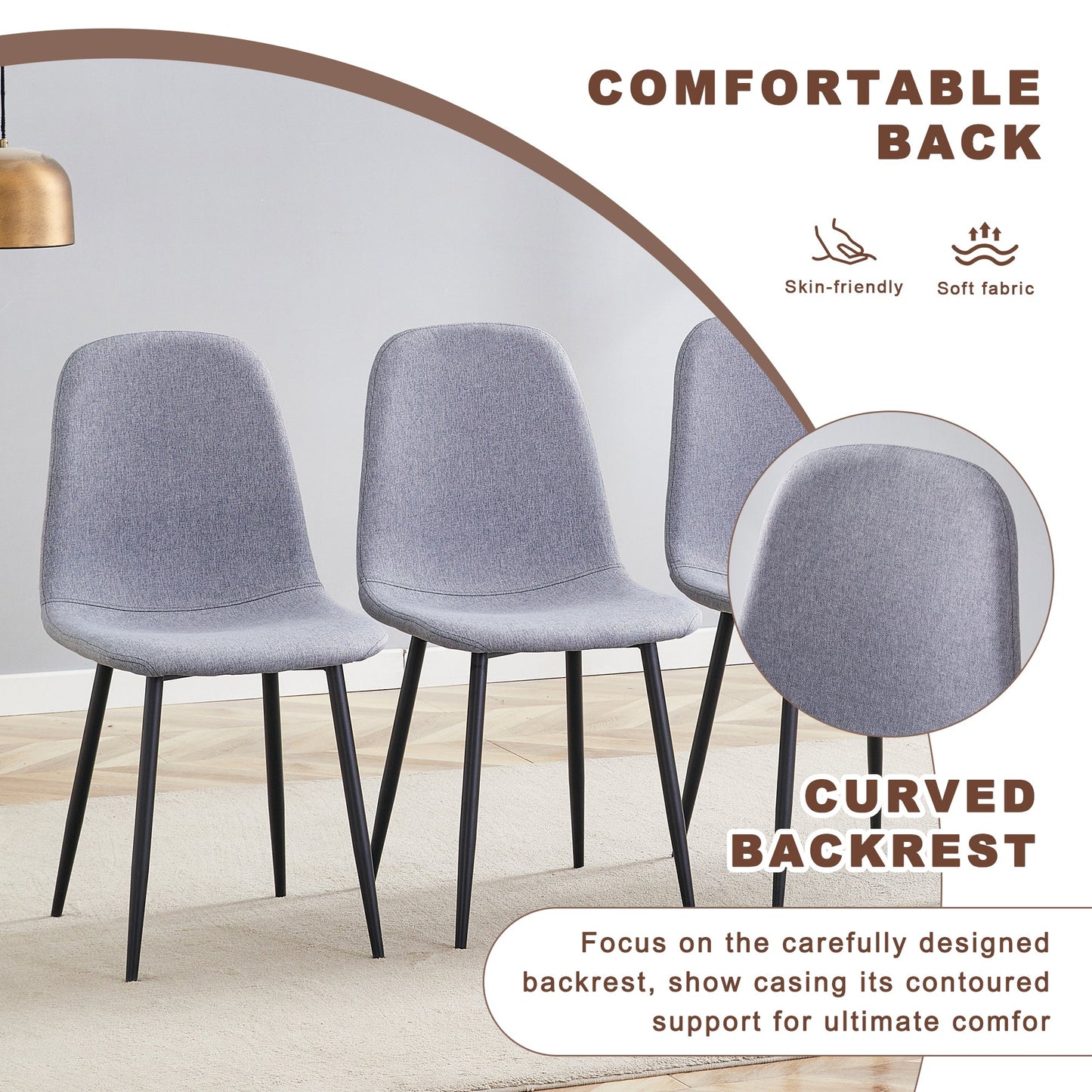 Table and Chair set.Modern Multifunctional Lifting Platform,Natural Wood Grain Sticker MDF Desktop, Black Metal Legs.Pai