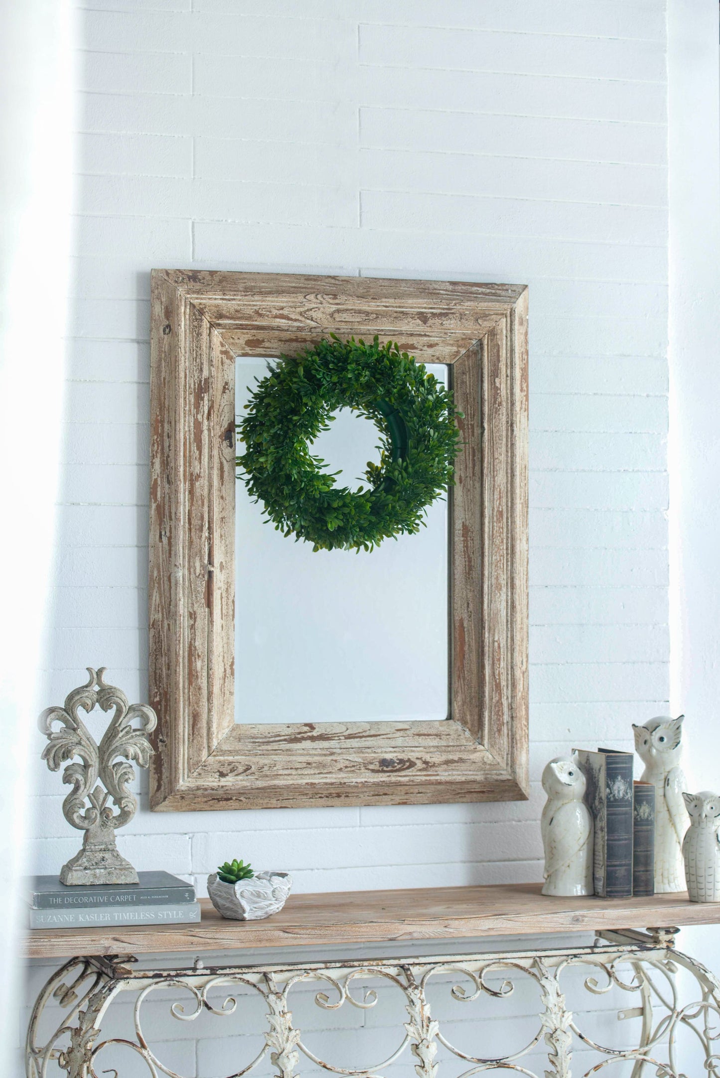 S/2 Greenery Wreath for Home Wedding Wall Window Decoration