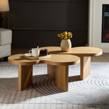 Modern Butterfly MDF Coffee Table, Used in Living Rooms, Bedrooms, Offices, With a Butterfly Shaped Appearance, NATURE