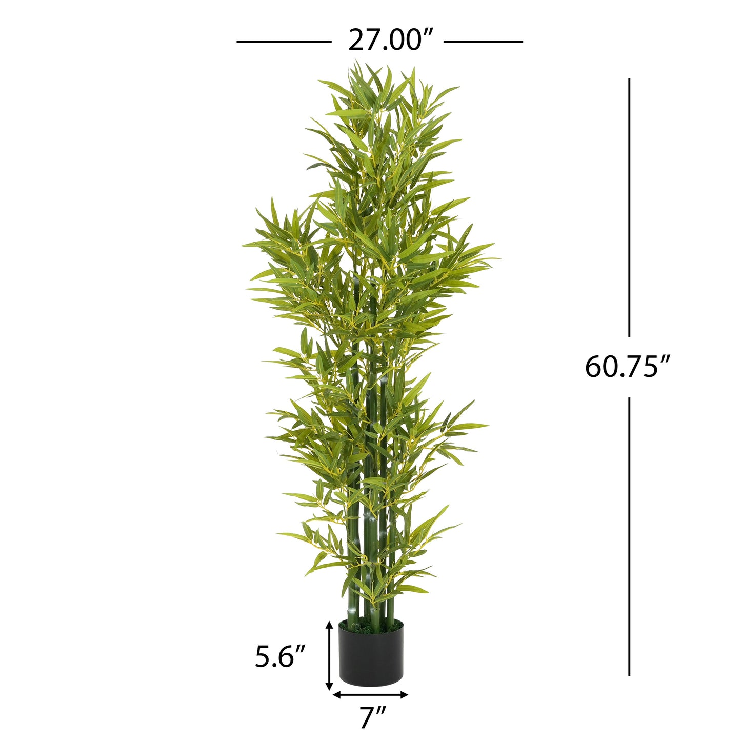 5' Artificial Bamboo With Pot, Set of 2