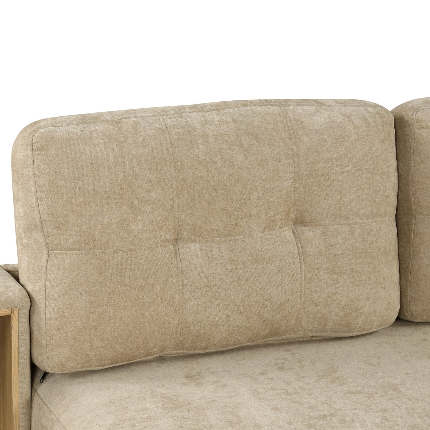 121.2' Versatile Sofa Bed Modular Sofa  Free-Combined Sofa With Two Storage Racks,  Brown