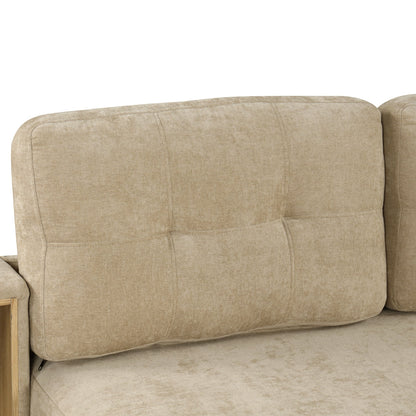 121.2' Versatile Sofa Bed Modular Sofa  Free-Combined Sofa With Two Storage Racks,  Brown